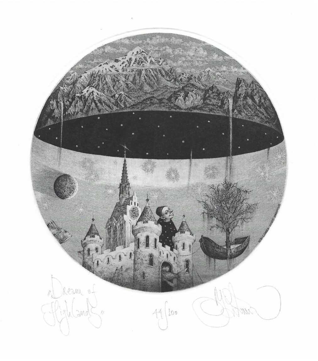 IEts/ aquatint/ mezzotint van Konstantin Kalinovich (UKR) uit 2013